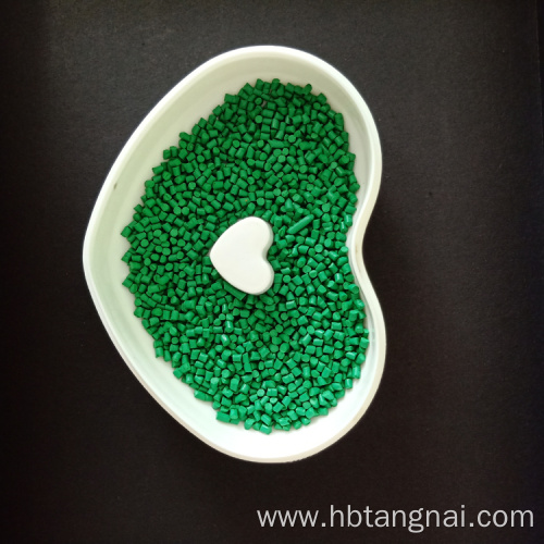 Plastic PP PE Granulates green color masterbatch